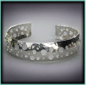 Sterling Silver Lunarscape Synclastic Cuff.