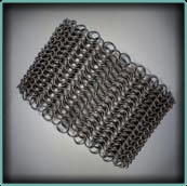 Wide Titanium European Maille Bracelet. 