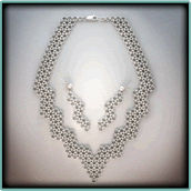 Sterling Silver Deco Lightning Necklace